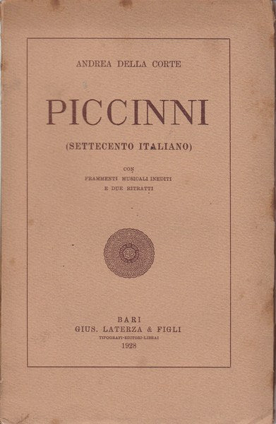 Piccinni (Settecento italiano) - copertina