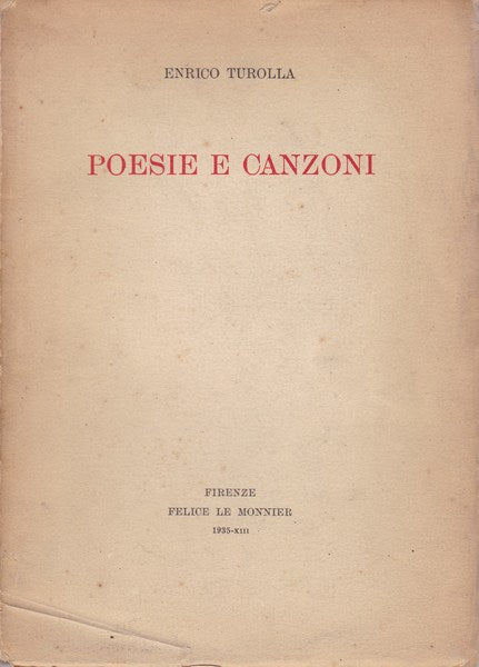 Poesie e canzoni - copertina