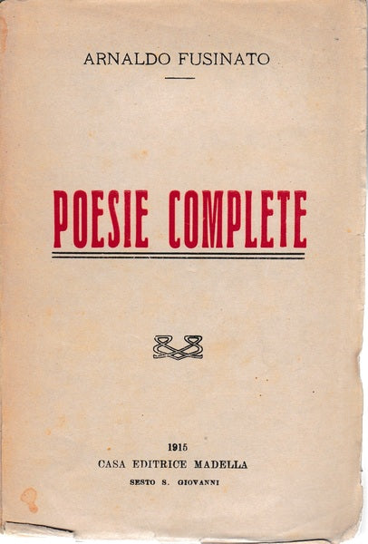Poesie complete - copertina