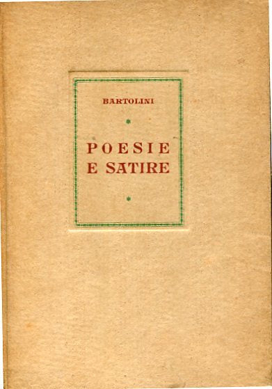 Poesie e satire - copertina