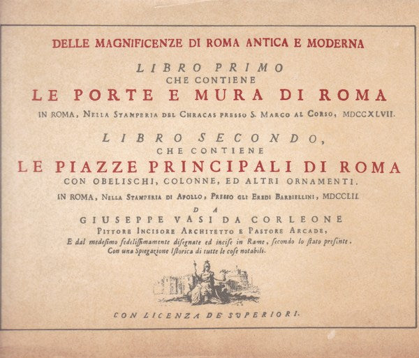 Le porte e mura di Roma. Le piazze principali di Roma. I. II. (Anastatica) - copertina