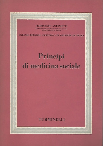 PRINCIPI DI MEDICINA SOCIALE - copertina