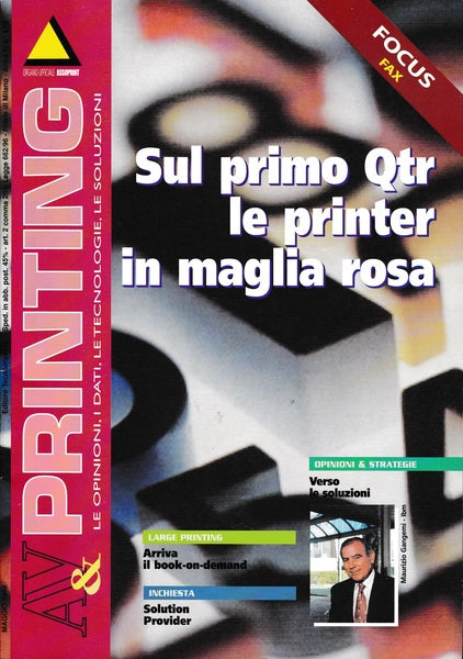 AV & PRINTING: sul primo Qtr le printer in maglia rosa. Rivista. n.4 1998 - copertina