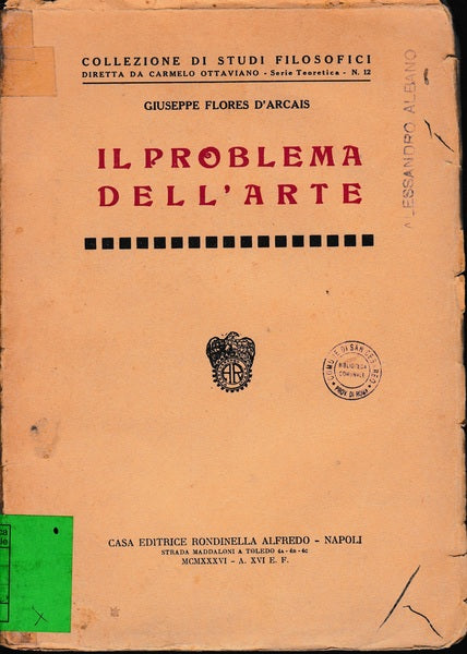 Il problema dell'arte - copertina