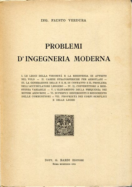 Problemi d'ingegneria moderna - copertina
