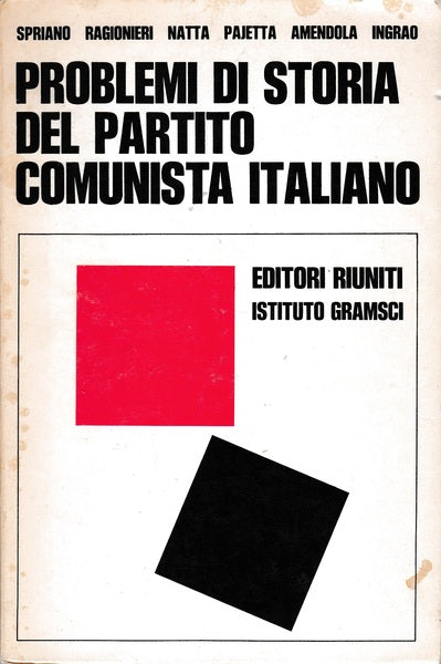 Problemi di storia del partito comunista italiano - copertina