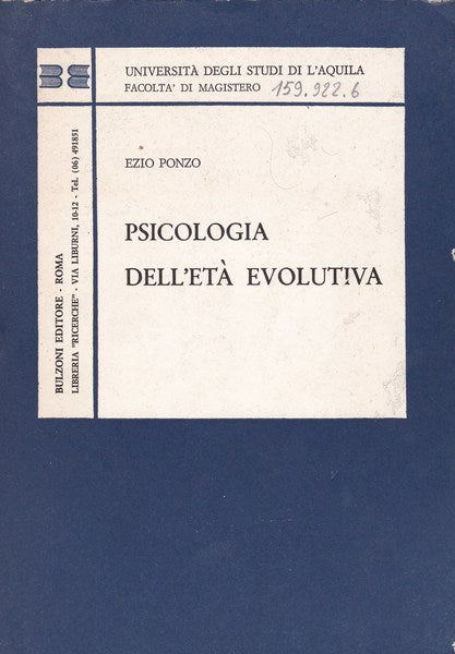 Psicologia dell'età evolutiva - copertina