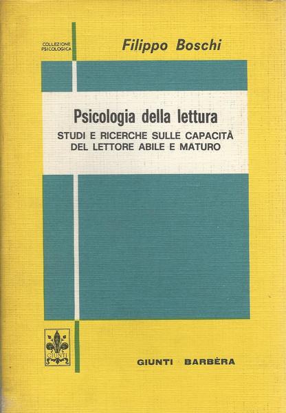 PSICOLOGIA DELLA LETTURA - copertina