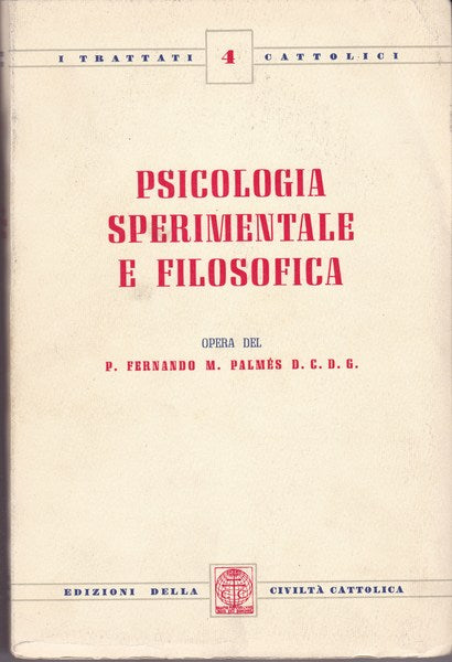 Psicologia sperimentale e filosofica - copertina