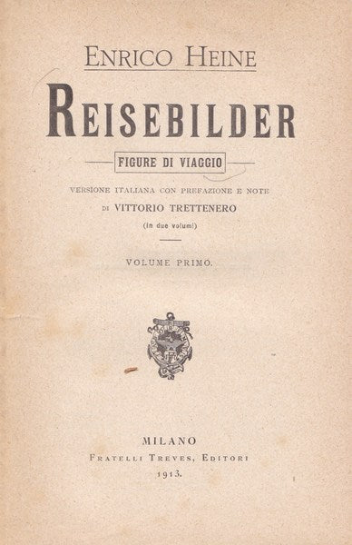 Reisebilder. Figure di viaggio. I. II. - copertina