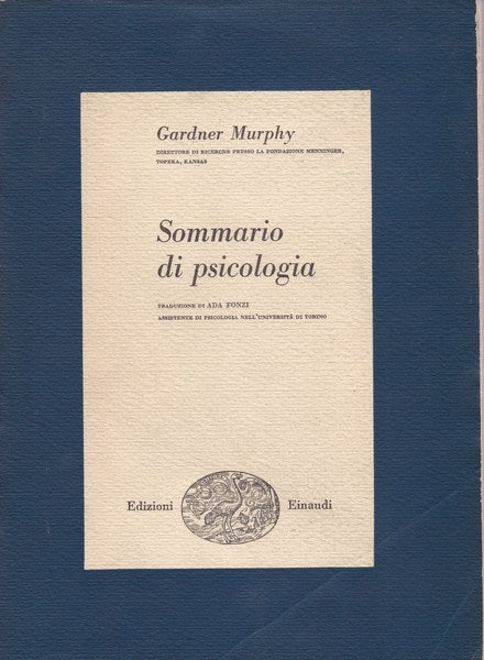 Sommario di psicologia - copertina