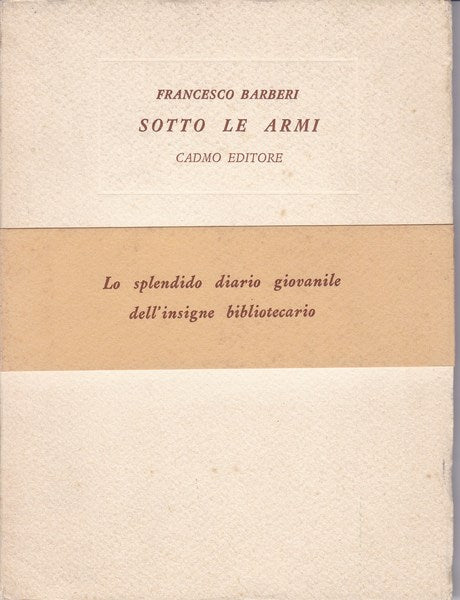 Sotto le armi - Diario 1929-1930 - copertina