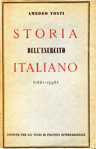 Storia dell'Esercito Italiano (1861-1936) - copertina