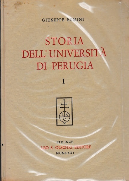 Storia dell'università di Perugia - Volume I e Volume II - copertina