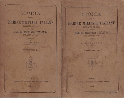 Storia delle Marine Militari Italiane e della Marina Militare Italiana - I e II - copertina