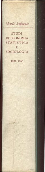 Studi di economia, statistica e sociologia 1924-1958 - copertina