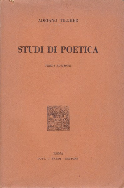 Studi di poetica - copertina