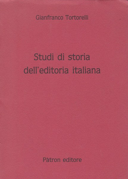 Studi di storia dell'editoria italiana - copertina