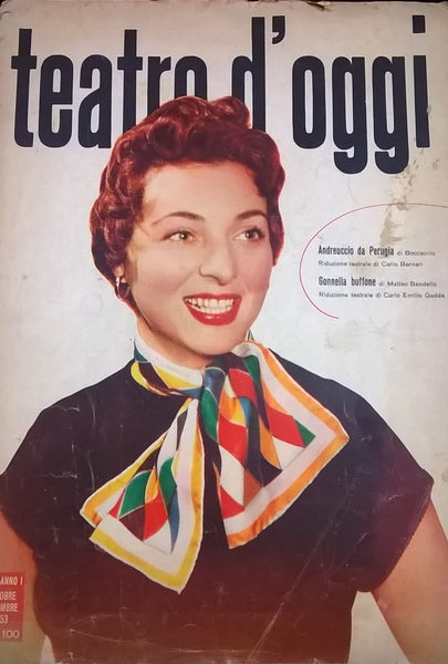 TEATRO D'OGGI - Rivista n.3 anno I ottobre/novembre 1953 - copertina