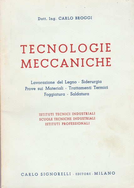 Tecnologie meccaniche - copertina