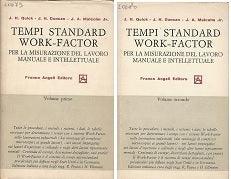 TEMPI STANDARD. WORK-FACTOR per la misurazione del lavoro manuale e intellettuale. 2 volumi. - copertina