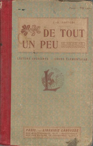DE TOUT UN PEU. LECTURE COURANE - COURS ELEMENTAIRE - copertina