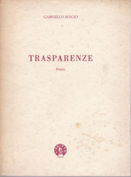 Trasparenze. Poesie. - copertina