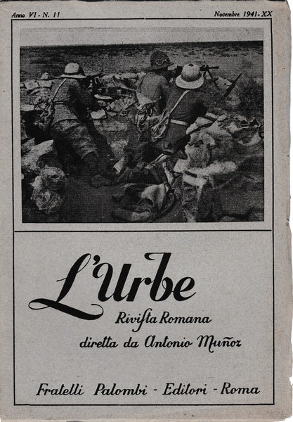 L'urbe. Rivista Romana. Anno VI - N° 11 Novembre 1941 - XX - copertina