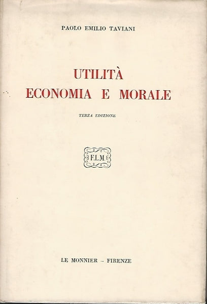 Utilità Economia e Morale - copertina