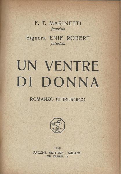 UN VENTRE DI DONNA. ROMANZO CHIRURGICO - copertina